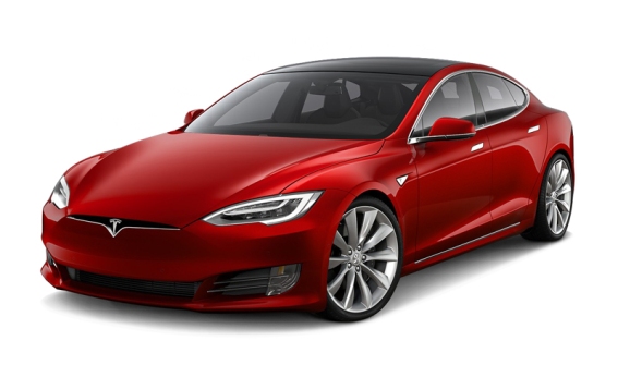 Tesla car red